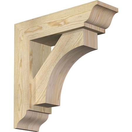 Ekena Millwork Westlake Traditional Rough Sawn Bracket w/ Offset Brace, Douglas Fir, 6"W x 20"D x 20"H BKT0604X20X20WTL01RDF